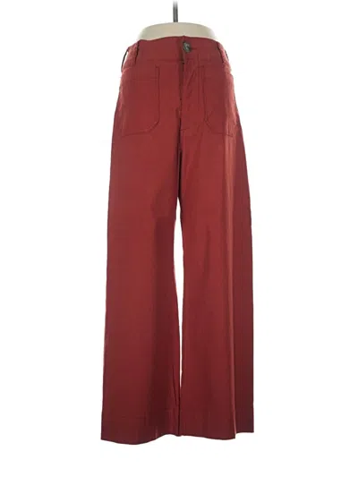 Pre-owned Anthropologie Casual Pants In Burgundy