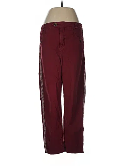 Pre-owned Anthropologie Casual Pants In Burgundy
