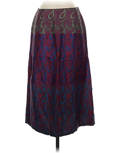 Pre-owned Anthropologie Casual Skirt In Burgundy