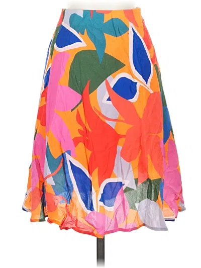 Pre-owned Anthropologie Casual Skirt In Orange
