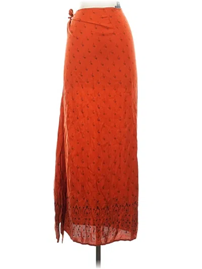 Pre-owned Anthropologie Casual Skirt In Orange
