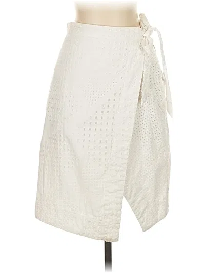 Pre-owned Anthropologie Casual Skirt In White