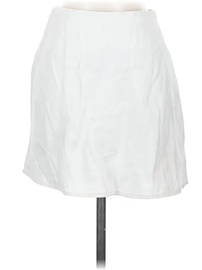 Pre-owned Anthropologie Casual Skirt In White