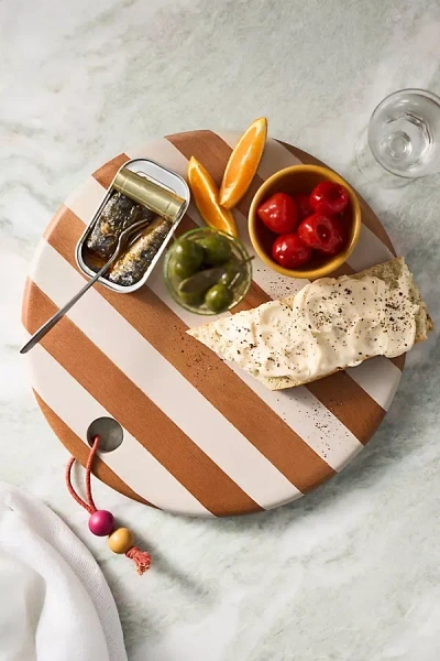 Anthropologie Catania Round Serving Board In Brown