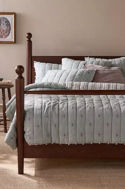 Anthropologie Cate Cotton Woven Quilt In White