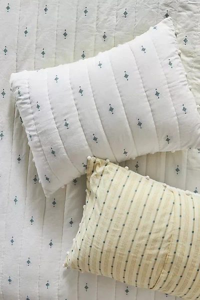 Anthropologie Cate Woven Cotton Shams, Set Of 2