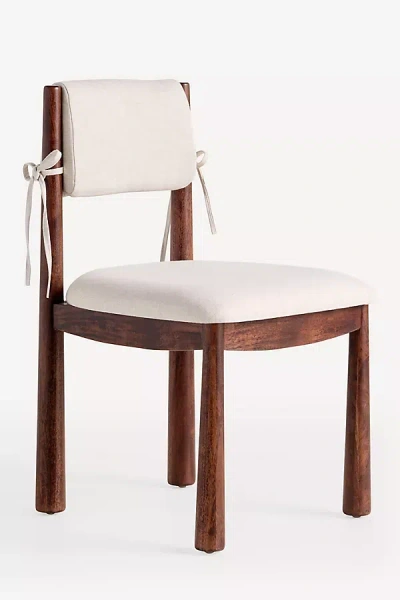 Anthropologie Cece Linen Dining Chair In Brown