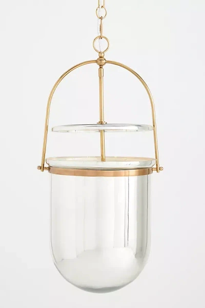 Anthropologie Cecilia Mercury Glass Pendant In Gold