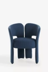 Anthropologie Celeste Linen Dining Chair In Blue