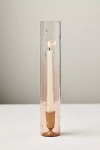 Anthropologie Celestial Etched Chimney Glass Candle Vase In Multi