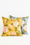 Anthropologie Celia Velvet Cord Floral Pillow In Multi