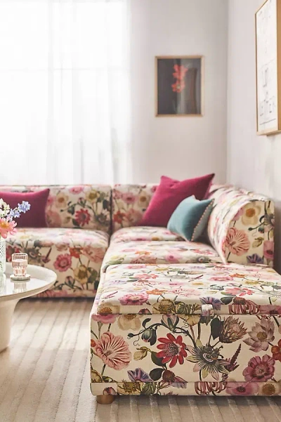 Anthropologie Celine Lana Large Storage Ottoman In Multi