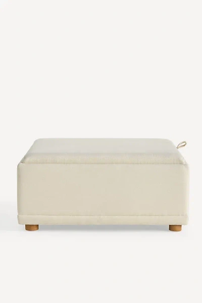 Anthropologie Celine Large Storage Ottoman In White