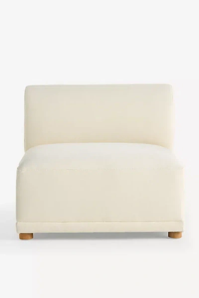 Anthropologie Celine Modular Armless Chair In White