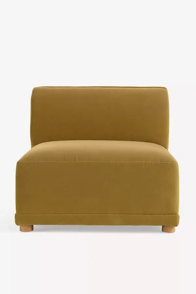 Anthropologie Celine Modular Velvet Armless Chair