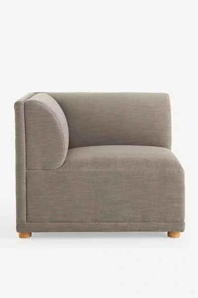 Anthropologie Celine Performance Weave Modular Corner Chair In Grey