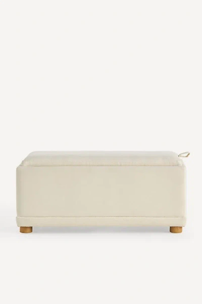 Anthropologie Celine Small Storage Ottoman In Neutral