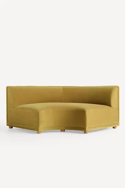 Anthropologie Celine Velvet Modular Curved Corner Chair