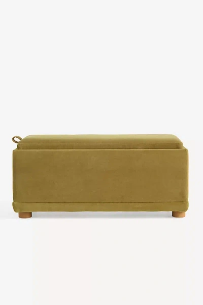 Anthropologie Celine Velvet Modular Small Storage Ottoman