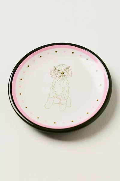 Anthropologie Ceramic Dog Trinket Dish In White