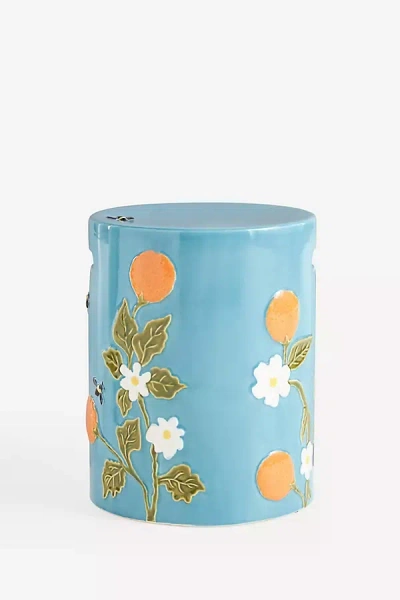 Anthropologie Ceramic Frutta Side Table In Orange