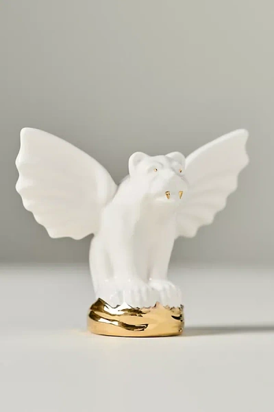 Anthropologie Ceramic Gargoyle Decorative Object In White