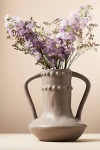 Anthropologie Ceramic Hobnail Vase In Brown