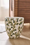Anthropologie Ceramic Waste Bin In Green