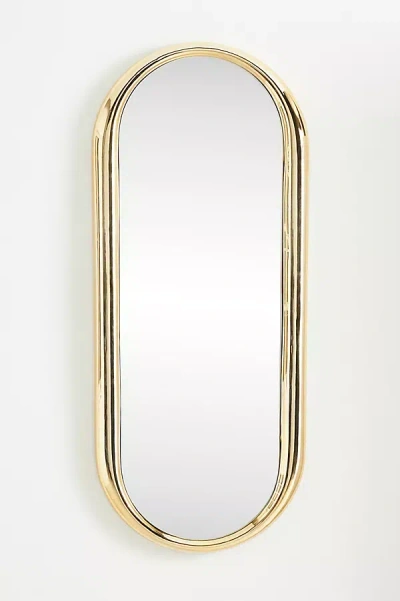 Anthropologie Chantal Curved Metallic Wall Mirror In Transparent