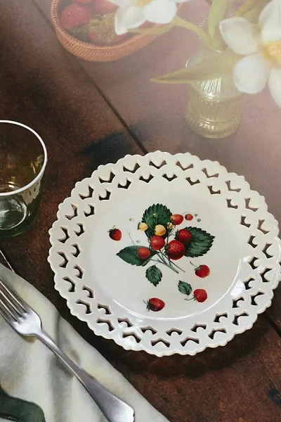 Anthropologie Chantilly Dessert Plate In White