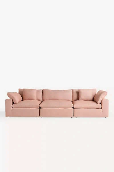 Anthropologie Charlie Three-cushion Sofa In Pink