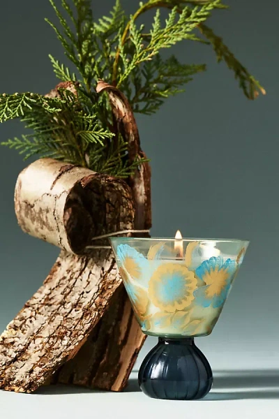 Anthropologie Charlotte Woody Cedar Leaf & Oak Glass Candle In Multi