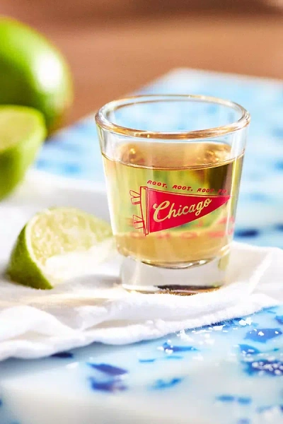 Anthropologie Chicago Shot Glass In Transparent