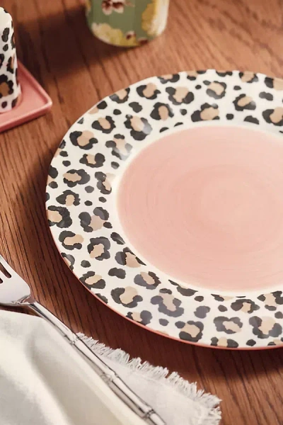 Anthropologie Chintzware Leopard Stoneware Dinner Plate In Animal Print