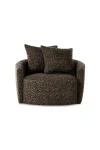 Anthropologie Chloe Bouclé Swivel Chair