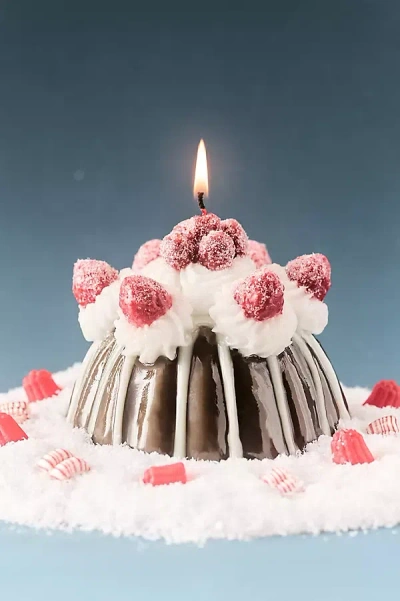 Anthropologie Chocolate Pudding Dessert Shaped Wax Candle In Multi