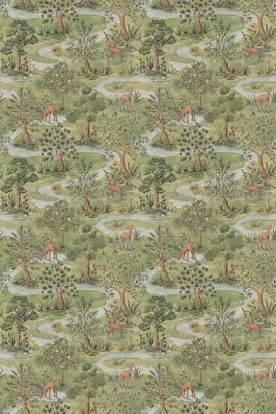 Anthropologie Chris Loves Julia Bramble Peel-and-stick Wallpaper In Green