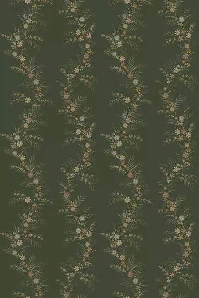 Anthropologie Chris Loves Julia Posy Peel-and Stick Wallpaper In Green