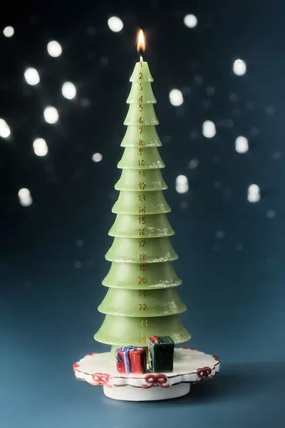 Anthropologie Christmas Tree Advent Calendar Set In Green