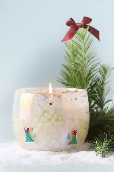 Anthropologie Christmas Tree Icon Woody Fresh Balsam & Cedarwood Glass Candle In Neutral