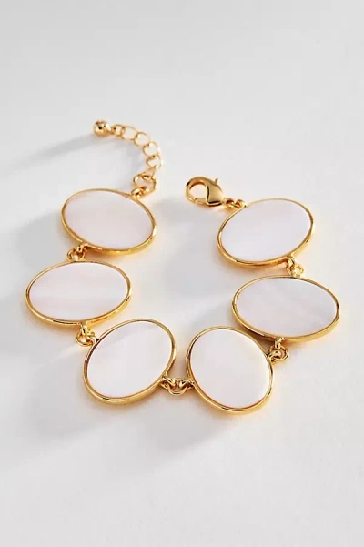 Anthropologie Chunky Oval Link Bracelet In Gold