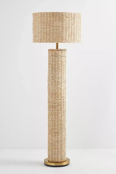 Anthropologie Cirebon Rattan Floor Lamp In Neutral