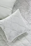 Anthropologie Claire Cotton Velvet Satin Euro Sham In Gray