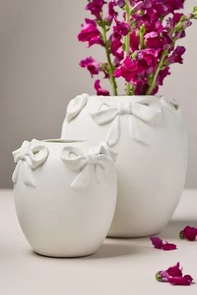 Anthropologie Clara Bow Vase In White
