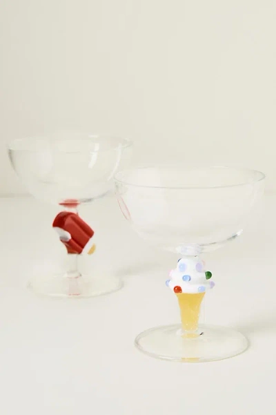 Anthropologie Clara Coupe Glass In Transparent