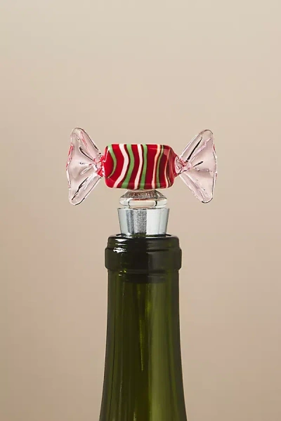 Anthropologie Clara Glass Bottle Stopper In Red
