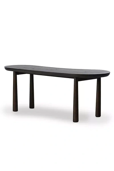 Anthropologie Clara Oak Wood Desk In Black
