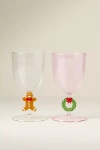 Anthropologie Clara Wine Glass In Multi