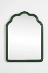 Anthropologie Clara Wood Mirror In Green