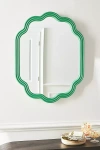 Anthropologie Clara Wood Scalloped Wall Mirror
